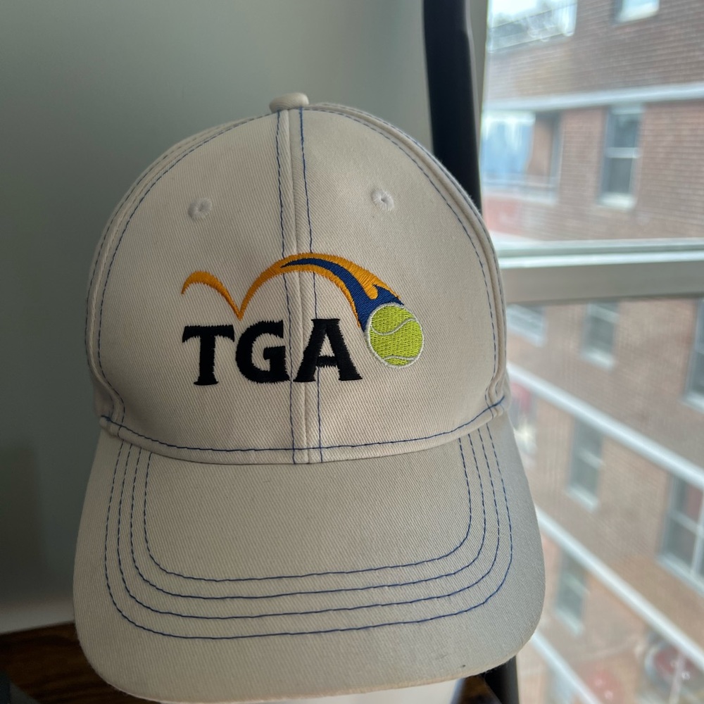 TGA USTA Youth Tennis Hat Cap White Kids Strapback Used W1D